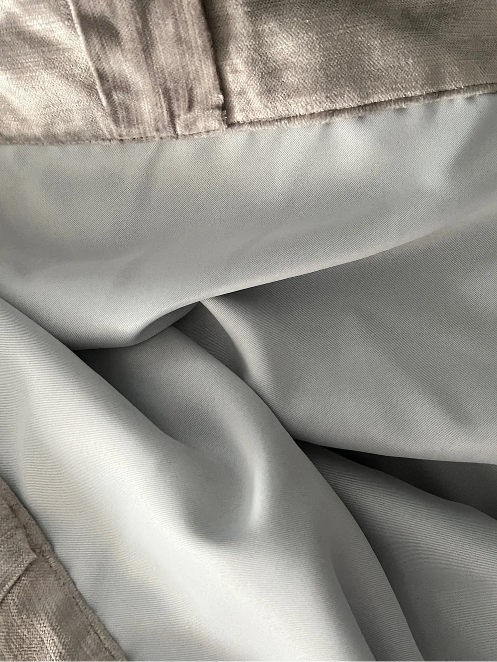 Quince Luster Velvet True Blackout Curtain Panel in Silver